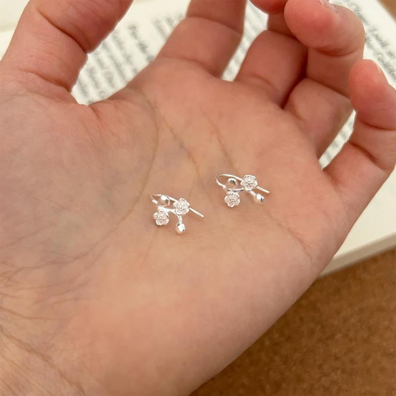 925 sterling silver earrings - silvery