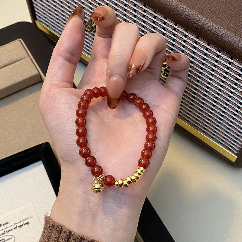 925 sterling silver red agate bracelet