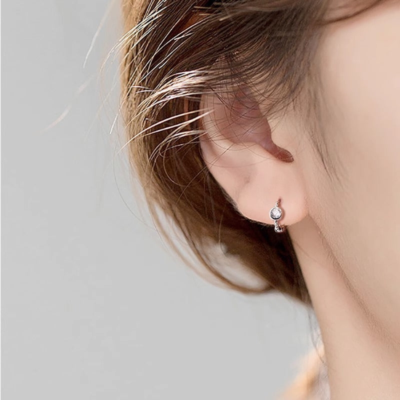 925 sterling silver earrings - silvery