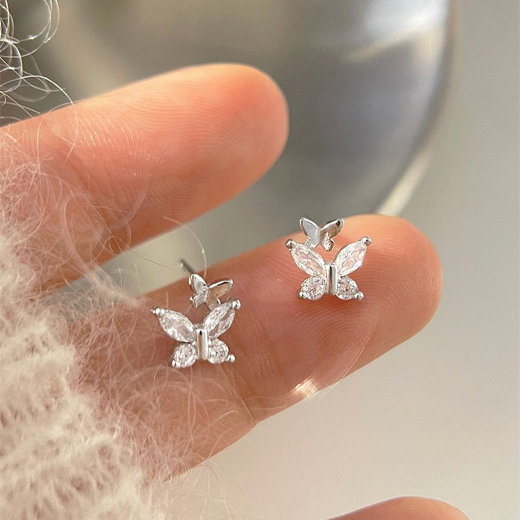 925 sterling silver  butterfly earrings