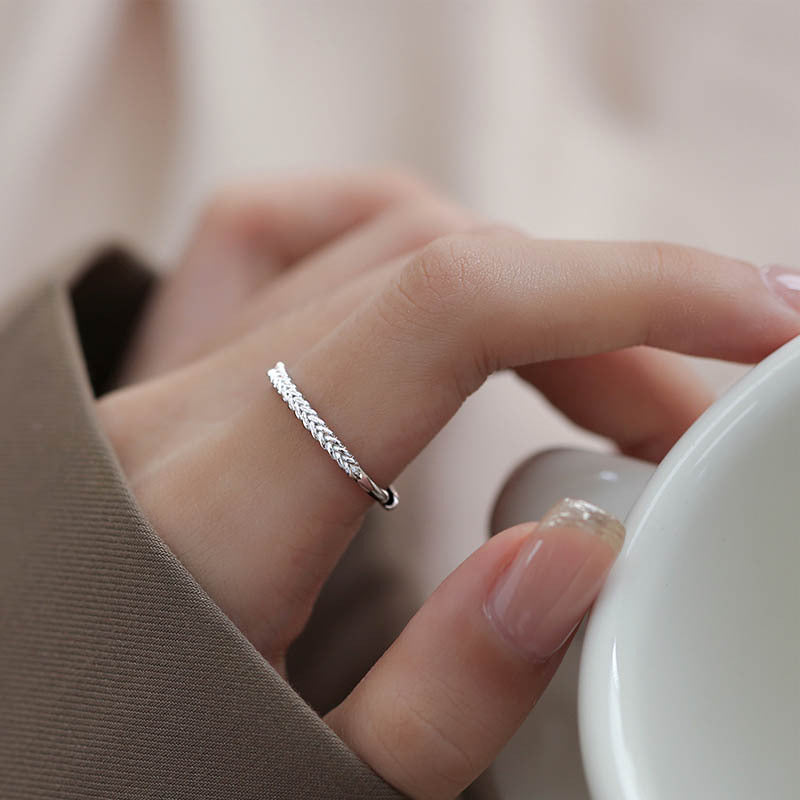 925 sterling silver ring - silvery