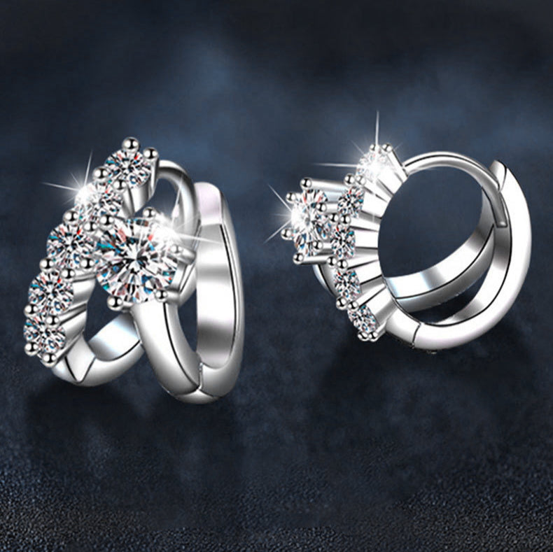 S925 Sterling Silver Moissanite Earrings