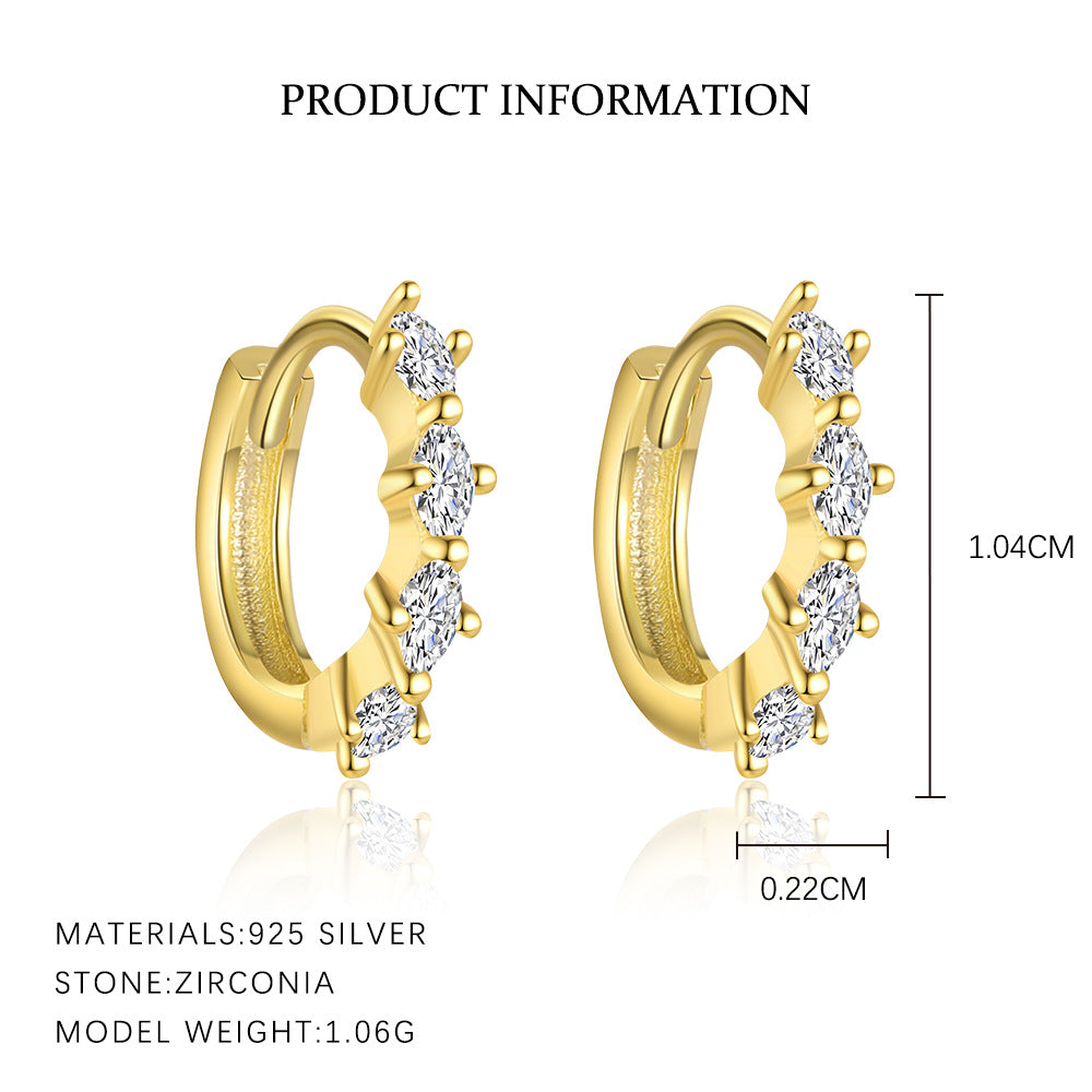 S925 Sterling Silver Earrings with Zirconia