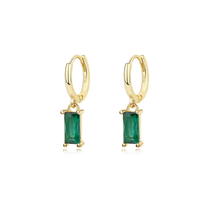 925 Sterling Silver Multicolored Zirconia Earrings