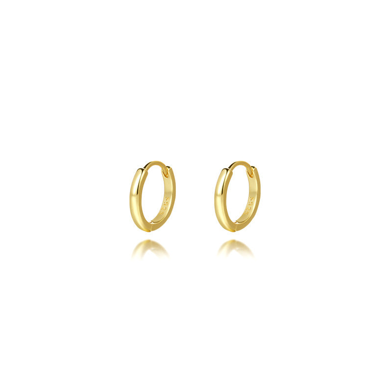 S925 silver smooth-finish earrings