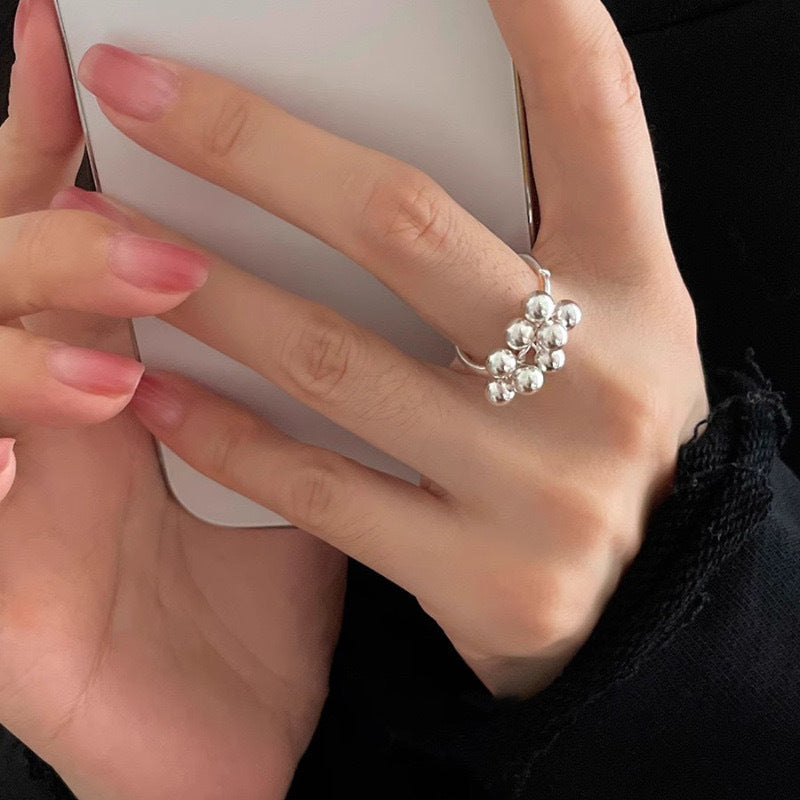 925 sterling silver ring - silvery