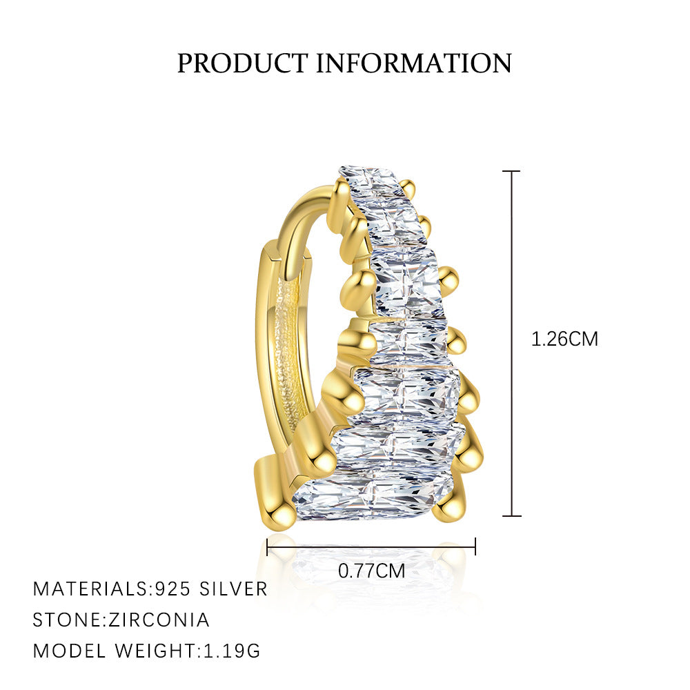 S925 Sterling Silver Earrings Set with Sparkling Zirconia