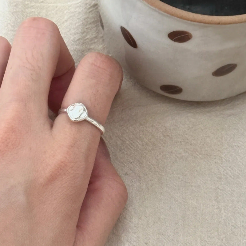 S925 sterling silver ring - silvery