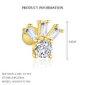 S925 Sterling Silver Zircon Stud Earrings