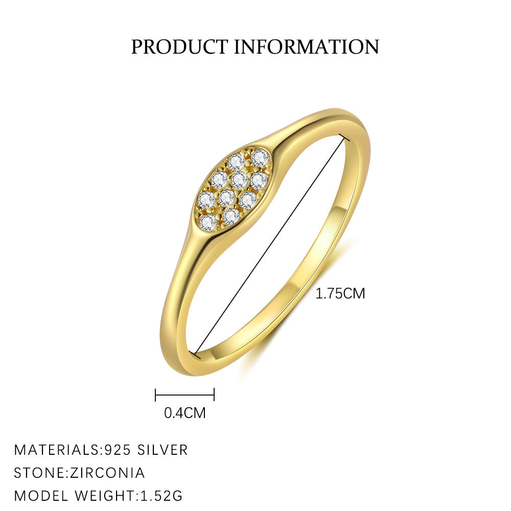 S925 Sterling Silver Flower Ring with Zirconia