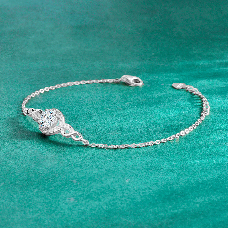 S925 Sterling Silver "Angel's Tear" Moissanite Bracele