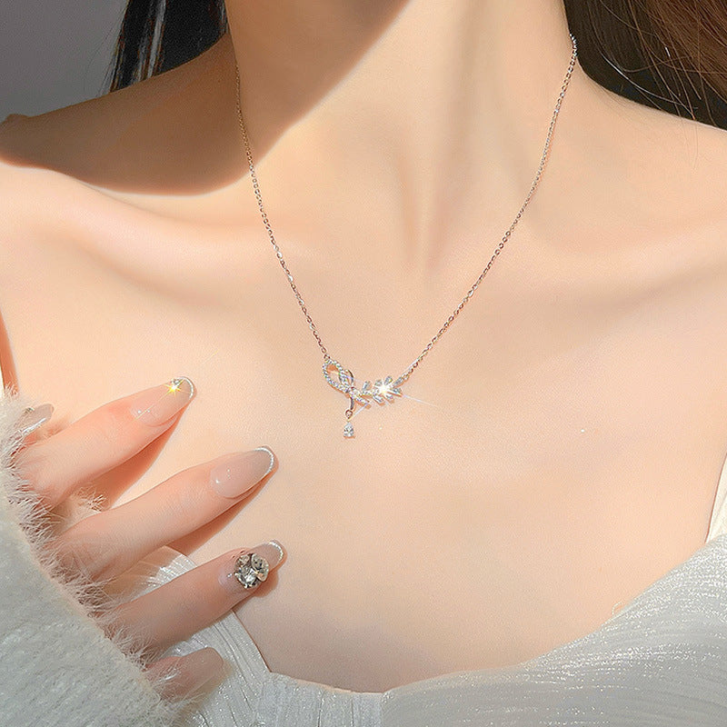 925 sterling silver necklace - silvery