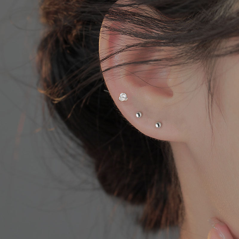 S925 sterling silver earrings - silvery