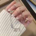 S925 Silver Snowflake Chain Bracelet - Silver