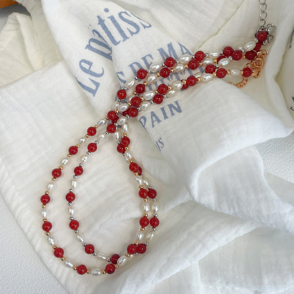 S925 Silver Freshwater Pearl Bead Necklace