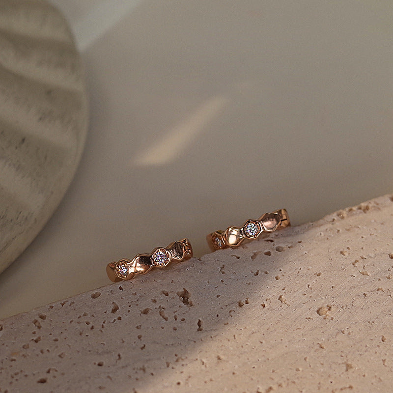 925 sterling silver zircon earrings