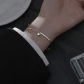 S925 sterling silver bracelet - silvery