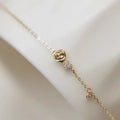 925 sterling silver rose bracelet - golden