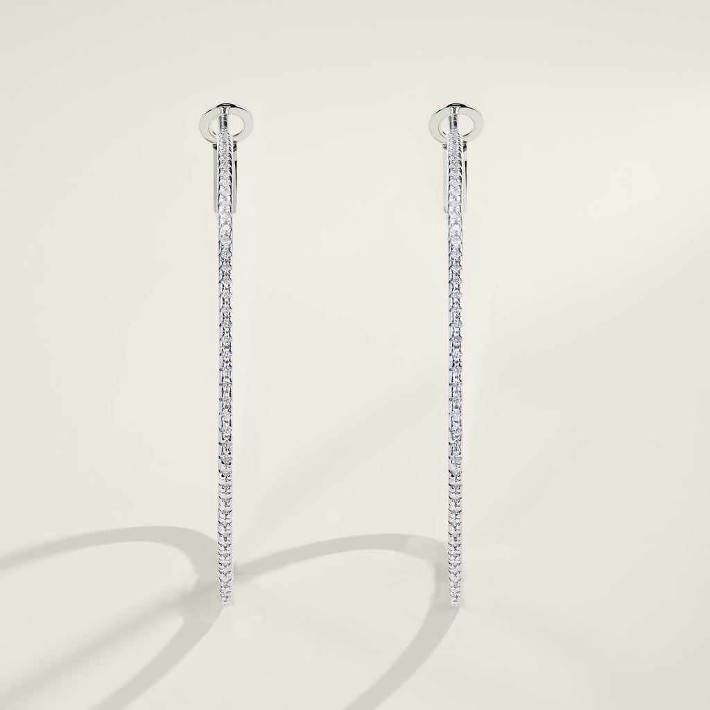 S925 Silver Statement Moissanite Earrings