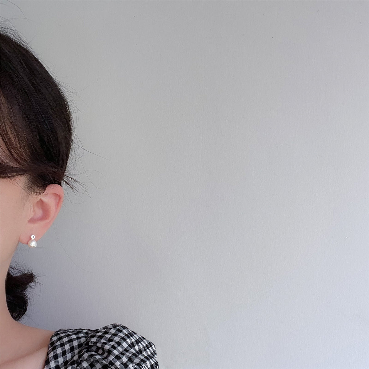 925 sterling silver natural pearl earrings
