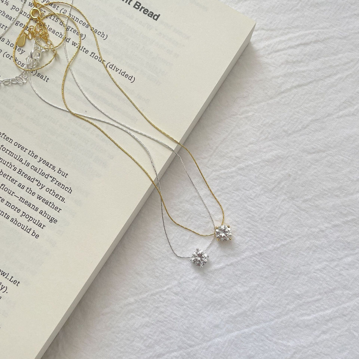 S925 Silver Sparkling Zirconia Snake Bone Chain Necklace
