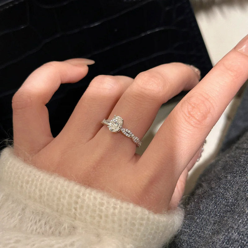 S925 sterling silver engagement ring