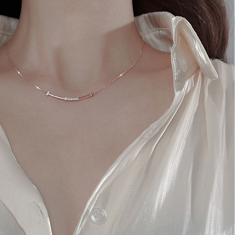 S925 sterling silver smile necklace