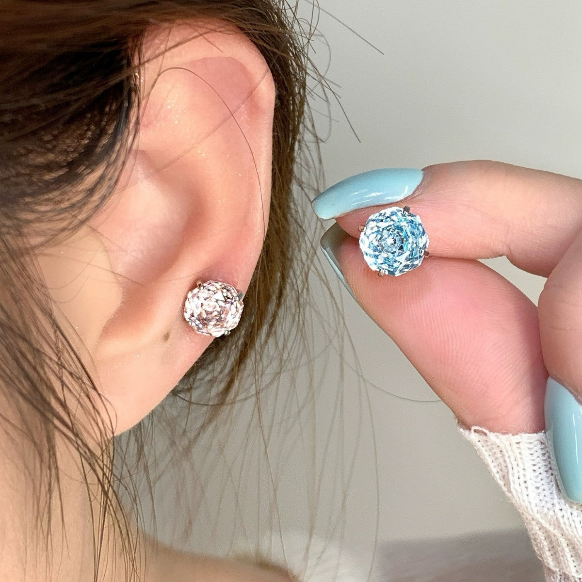 S925 sterling silver ear bone nail