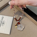 Xiangyun Lock Pendant Handmade Rope Necklace