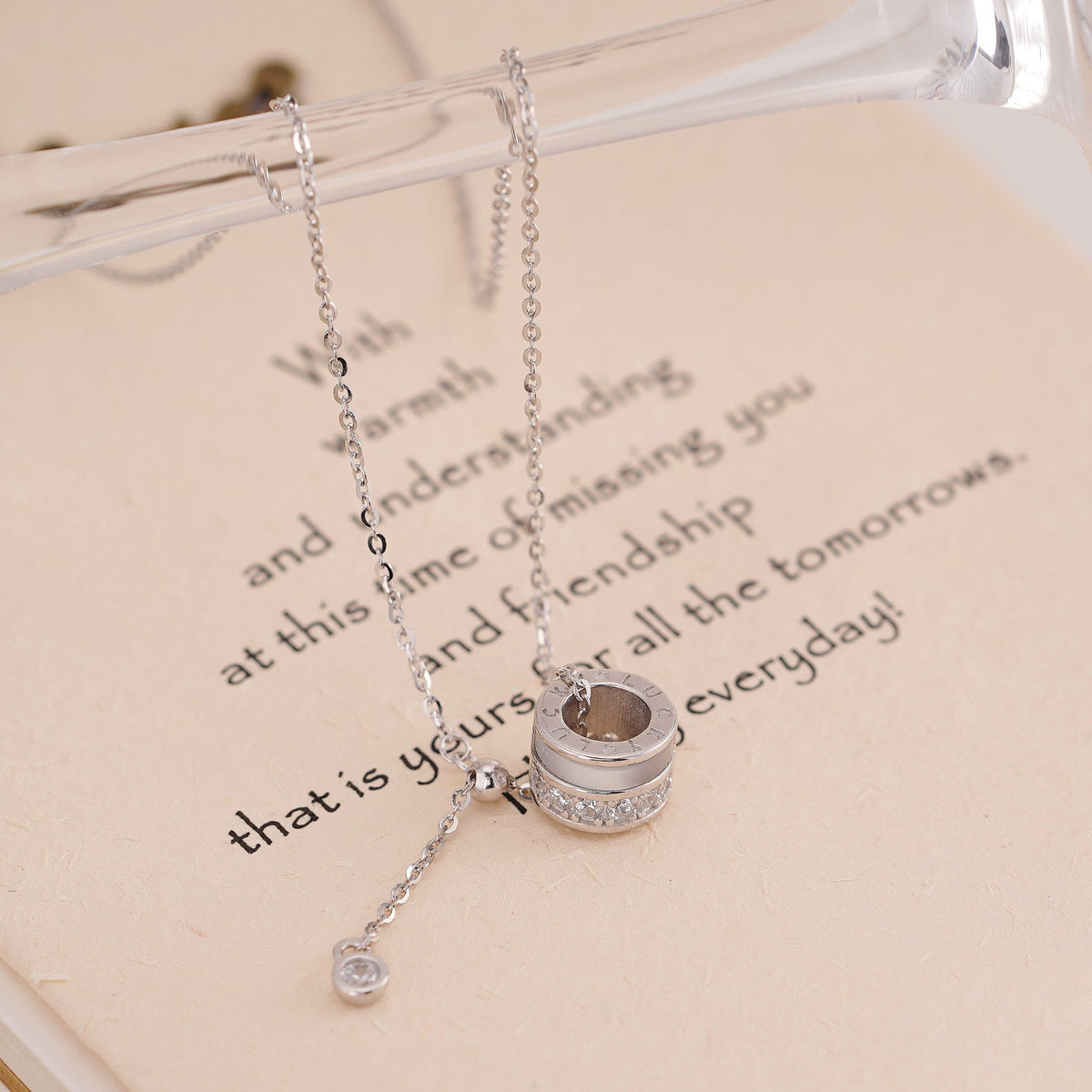 925 sterling silver tassel necklace - silvery