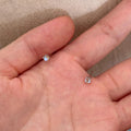 S925 silver small and exquisite imitation moonstone earring