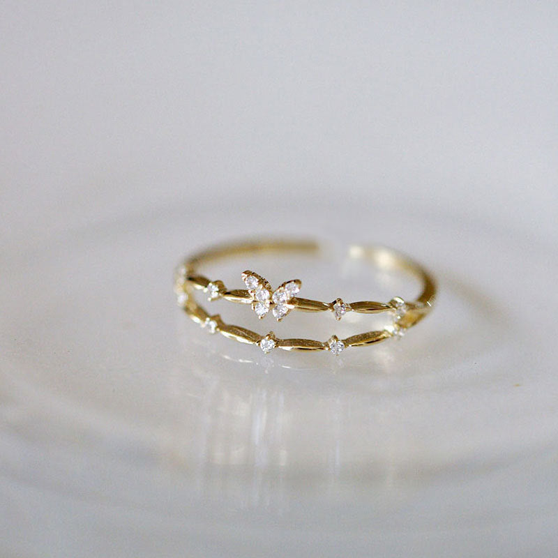925 sterling silver butterfly ring
