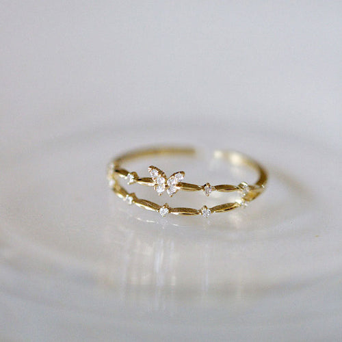 925 sterling silver butterfly ring