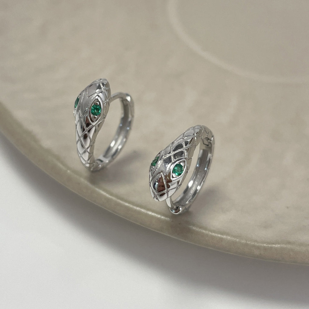 S925 sterling silver snake shaped ear buckle