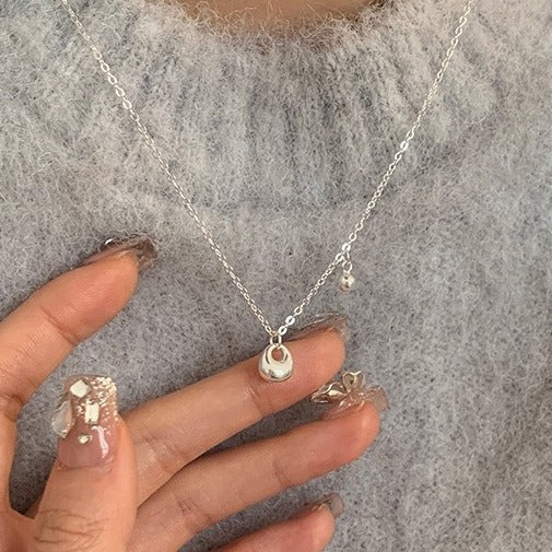 925 sterling silver necklace - silvery