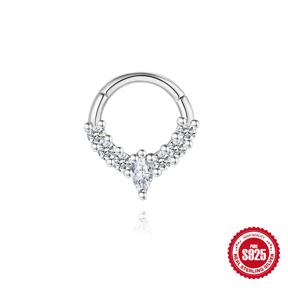 S925 Sterling Silver Moissanite Smooth-Finish Earrings