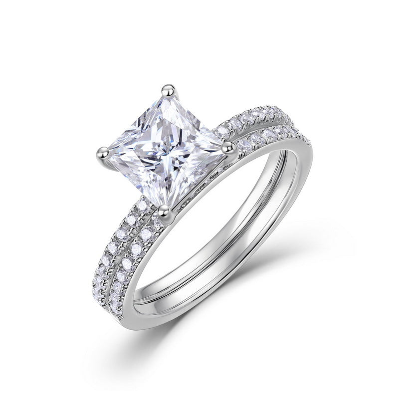 S925 Silver D-Color Brilliant Moissanite Ring