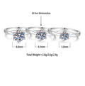 S925 Sterling Silver Six-Prong Moissanite Ring