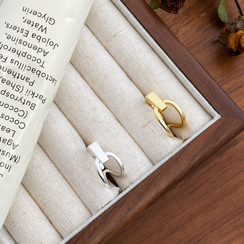 925 sterling silver asymmetrical open ring