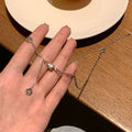 S925 sterling silver necklace - silvery