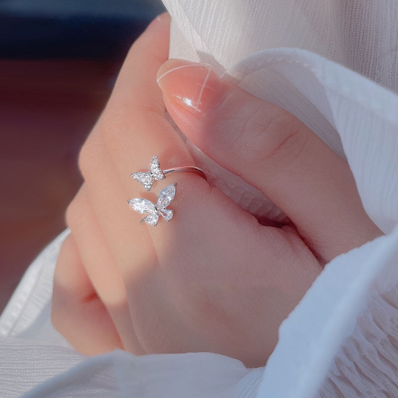 925 sterling silver butterfly ring