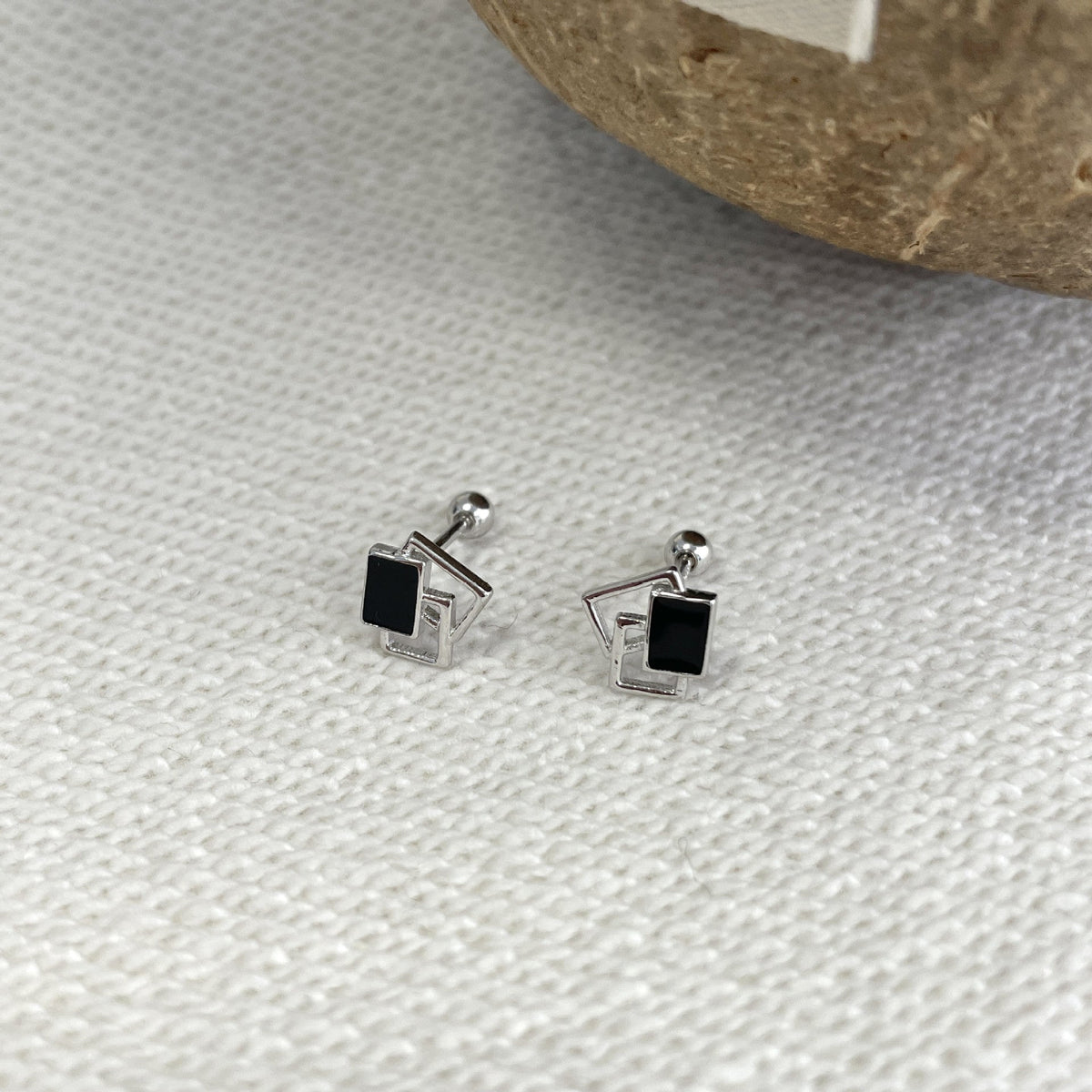 S925 pure silver geometric earrings
