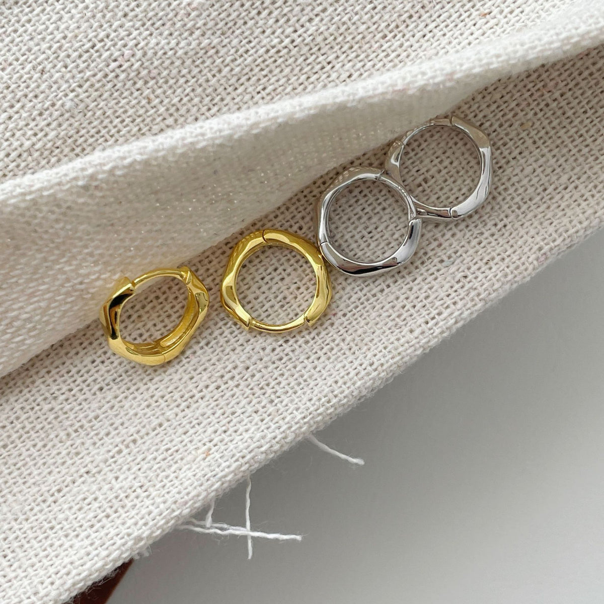 925 sterling silver circle earrings
