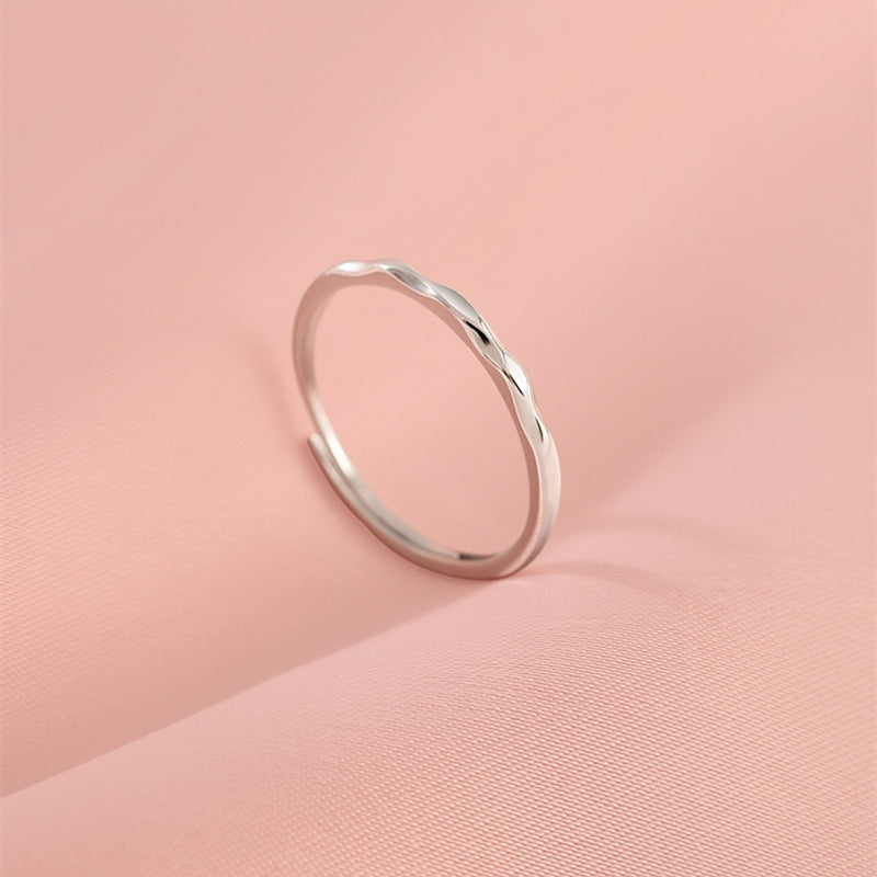 925 sterling silver fine ring - silver