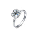 S925 Sterling Silver Moissanite Sugar Cube Ring