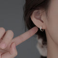 925 sterling silver ear buckle - silvery