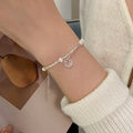 S925 Pure Silver Crushed Silver Freshwater Pearl Bracelet