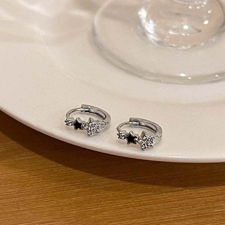 S925 sterling silver star earrings
