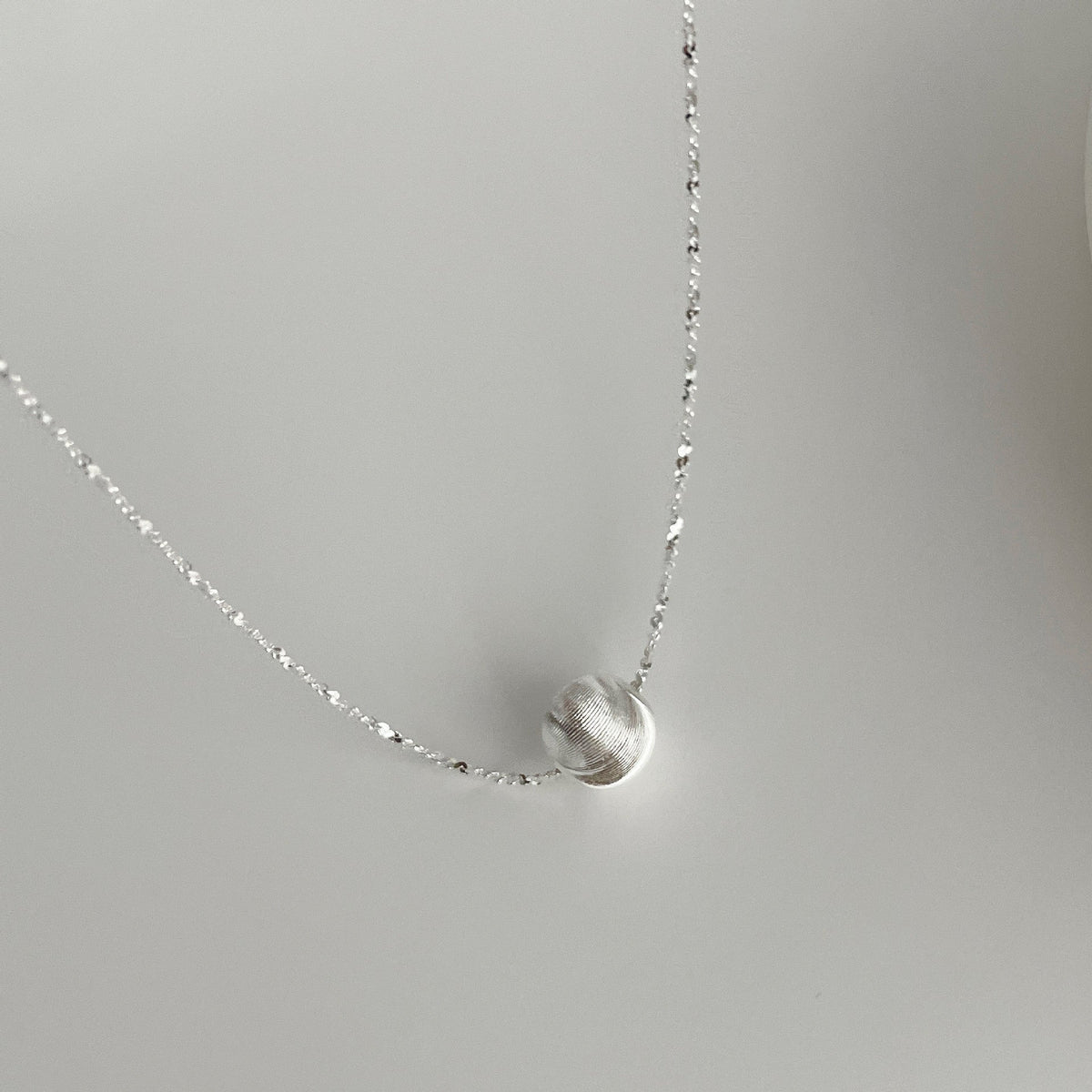 925 sterling silver necklace - silvery