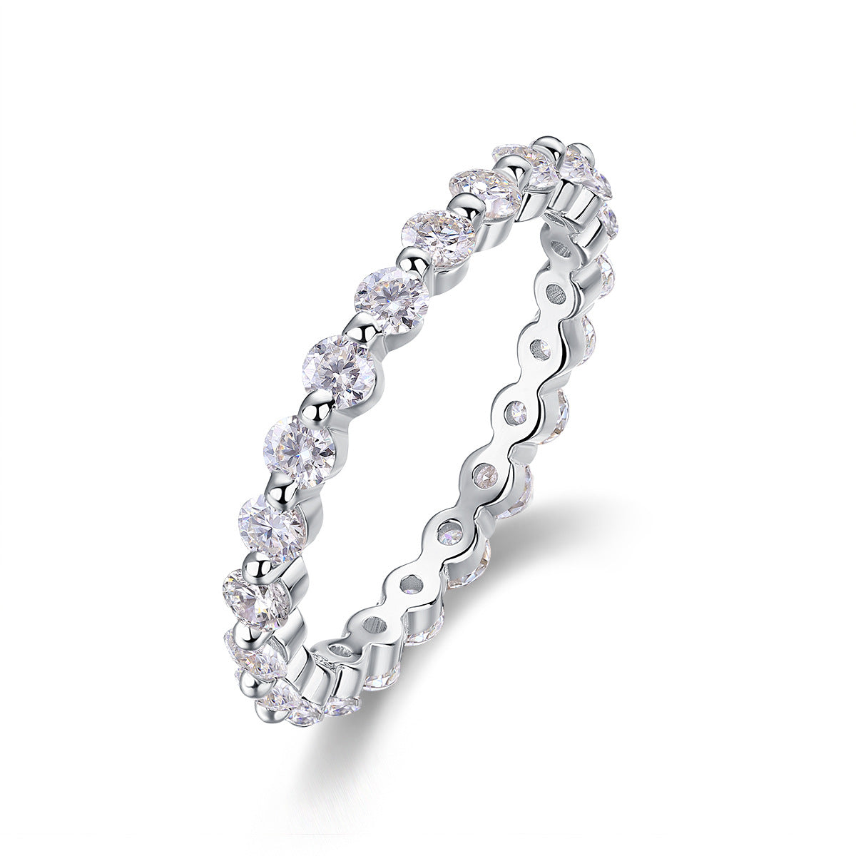2.5mm Moissanite Solid-Band Ring